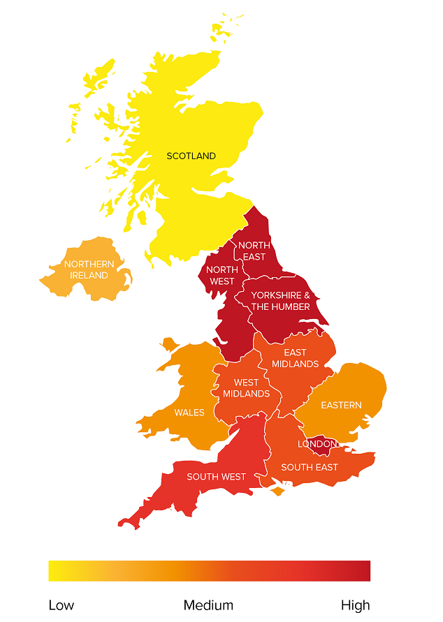 Patient Safety Congress - regional heat map